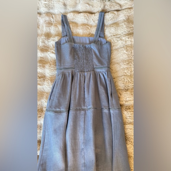 Reformation Everett Linen Dress in Cornflower.Brand new without tags,never worn. - Picture 11 of 16